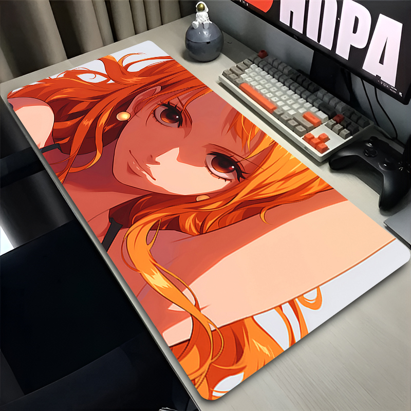 Laptop Accessories Gaming - แผ่นรองเมาส์ลายการ์ตูนน่ารัก วันพีซ นามิ สำหรับเกมเมอร์ คีย์บอร์ด โต๊ะทำงาน