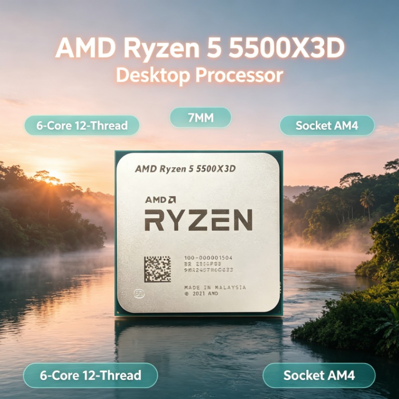 Amd Cpu Ryzen 5 - AMD Ryzen 5 5500X3D ซีพียูสำหรับเล่นเกม ความเร็วพื้นฐาน