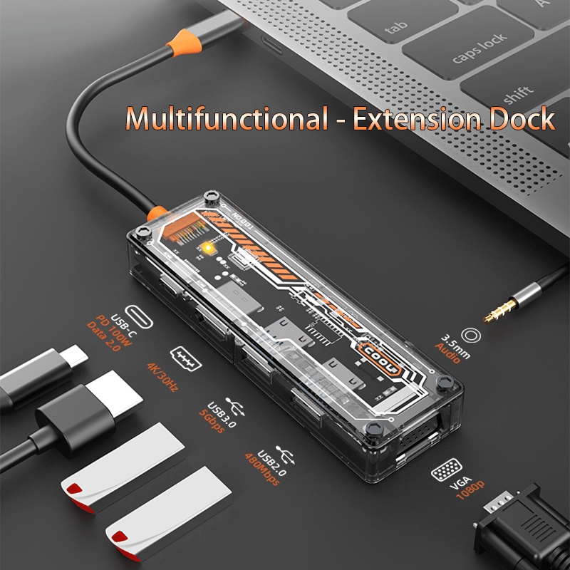 Usb C Docking Hub - ฮับ USB-C 6-in-1 สำหรับ MacBook Pro/Air