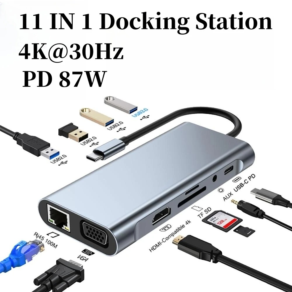 Usb C Docking Hub - 4/7/8/11in1 Docking Hub 4K USB ขยาย