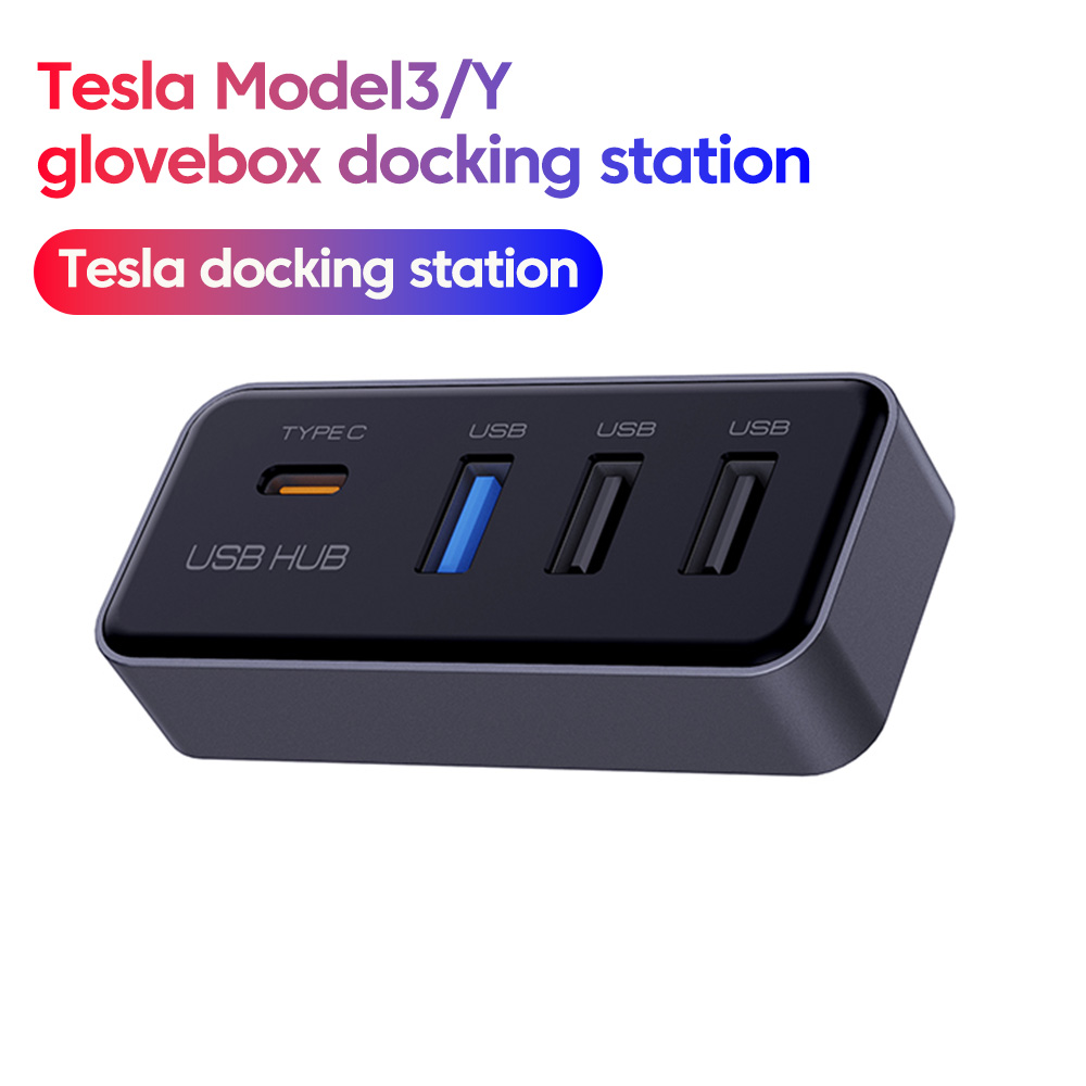 Usb C Docking Hub - ฮับ USB 4-in-1 สำหรับ Tesla Model3/Y