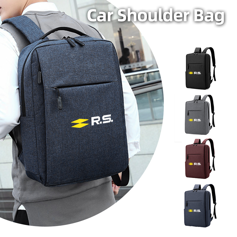 Laptop Accessories Usb - กระเป๋าเป้สะพายหลังผ้าอ็อกซ์ฟอร์ดสำหรับชาร์จ USB ในรถยนต์ กระเป๋าใส่แล็ปท็อป อุปกรณ์เสริมในรถยนต์ สำหรับรถยนต์เรโนลต์