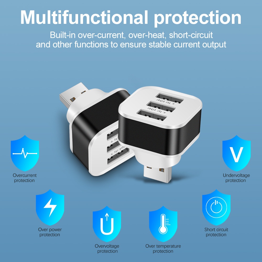 3 พอร์ต USB สล็อตอะแดปเตอร์ US - Laptop Accessories Usb บทวิจารณ์และราคา