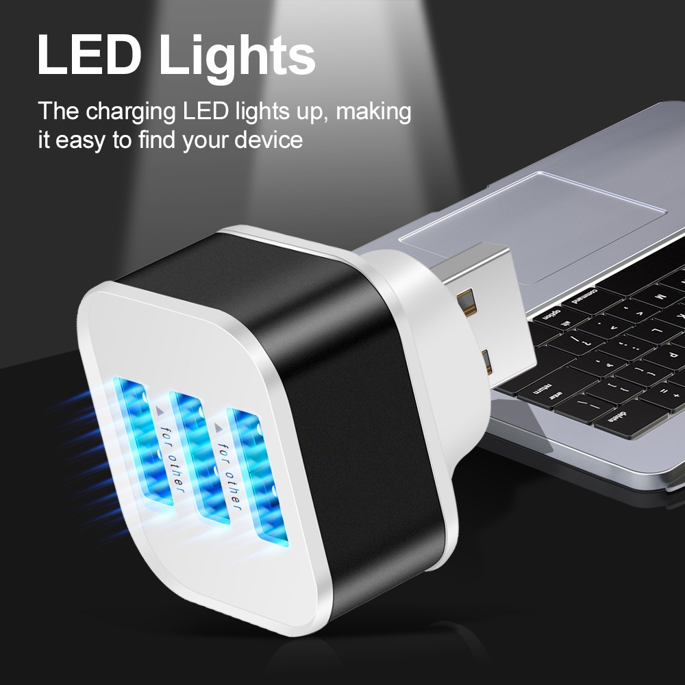 3 พอร์ต USB สล็อตอะแดปเตอร์ US - Laptop Accessories Usb บทวิจารณ์และราคา