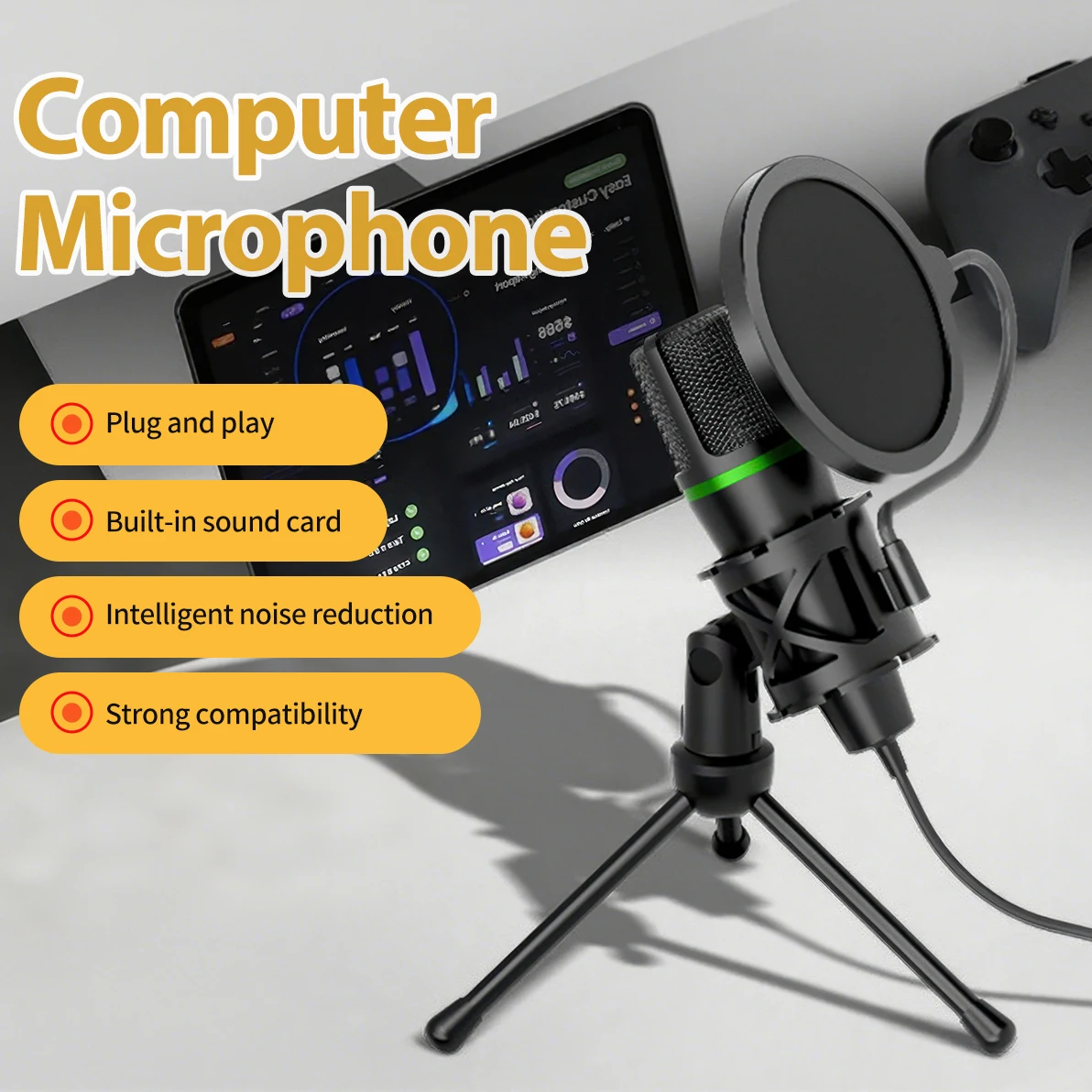 ไมโครโฟนคอนเดนเซอร์แบบมีสาย US - Laptop Accessories Gaming บทวิจารณ์และราคา