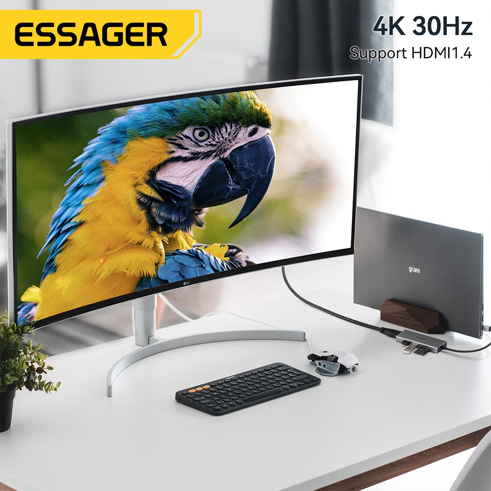 Essager 5 in 1 USB C HUB HDMI- - Usb C Docking Hub บทวิจารณ์และราคา