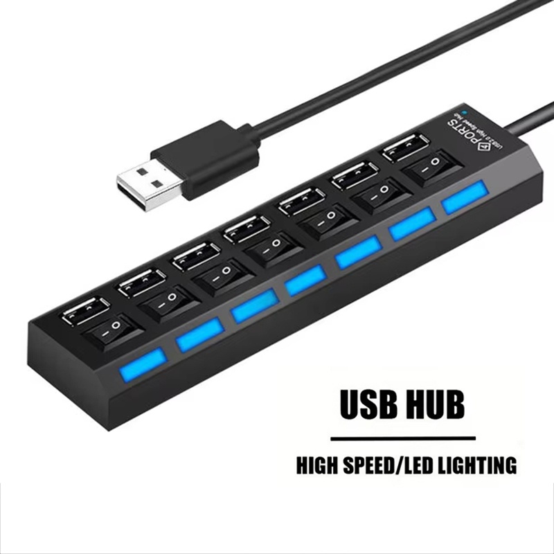 7 พอร์ตยูเอสบี 2.0 ฮับสปลิตเตอ - Laptop Accessories Usb บทวิจารณ์และราคา