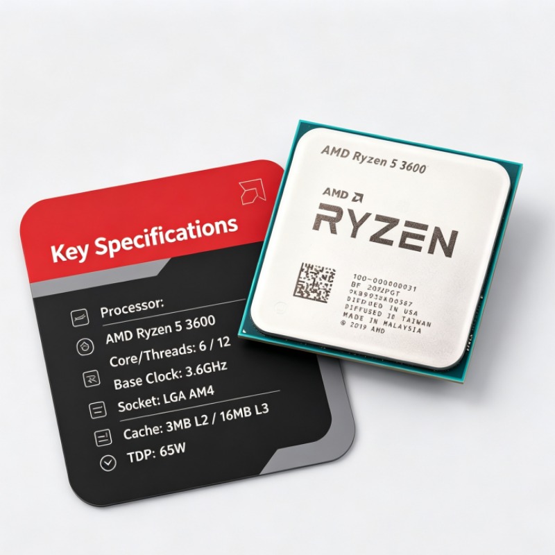 Ryzen 5 3600 ซีพียู 6 คอร์ 12  - Amd Cpu Ryzen 5 บทวิจารณ์และราคา