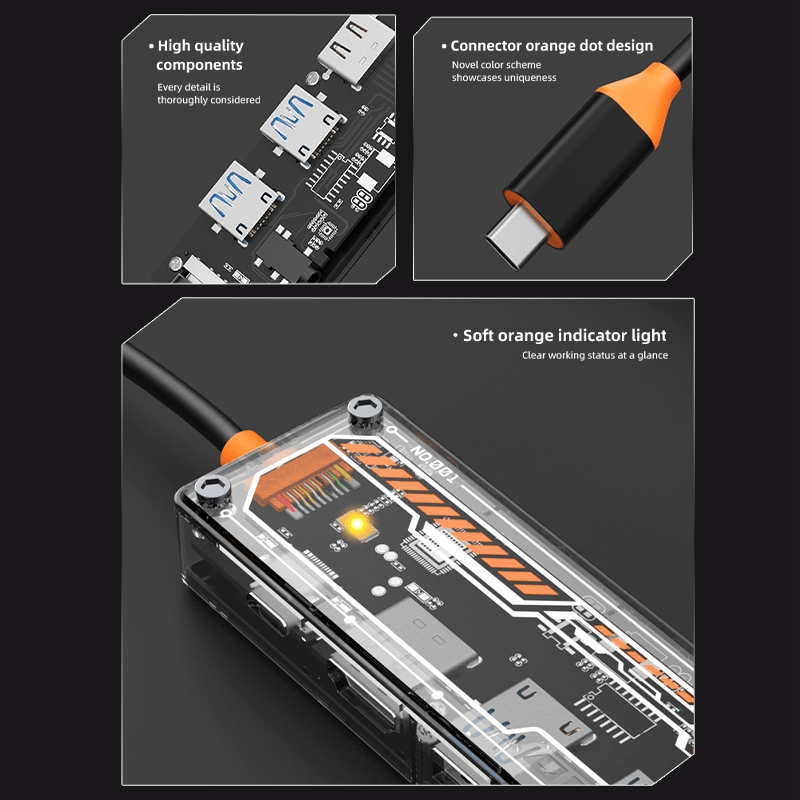 ฮับ USB-C 6-in-1 สำหรับ MacBoo - Usb C Docking Hub บทวิจารณ์และราคา