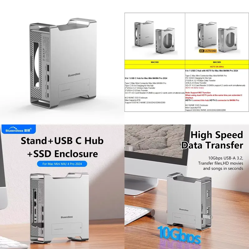 AP01 สำหรับ Mini M4 Stand Hub  - Usb C Docking Hub บทวิจารณ์และราคา