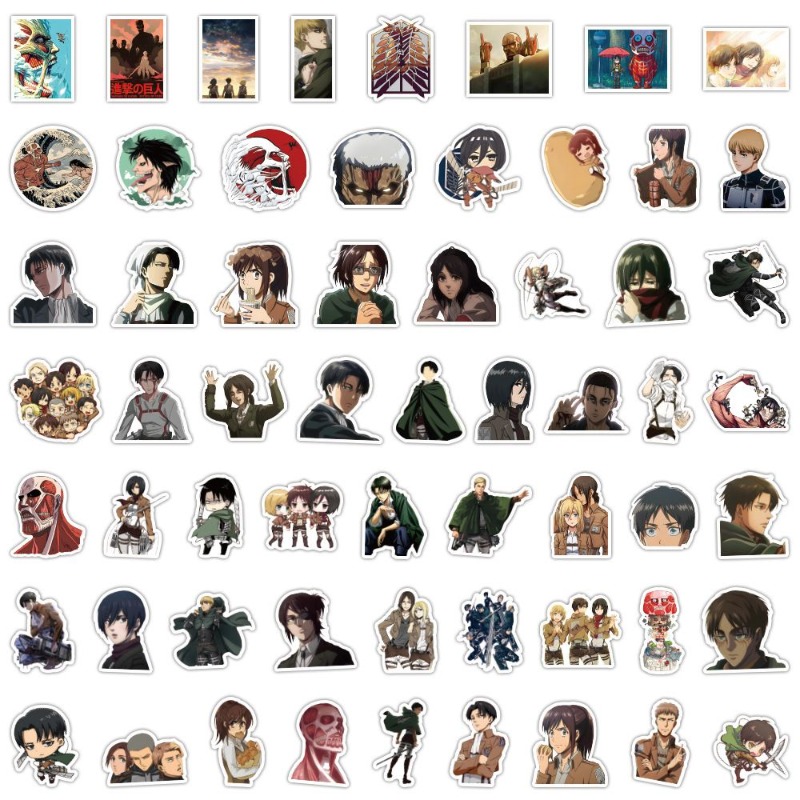 60 ชิ้นสติกเกอร์อนิเมะ Attack  - Laptop Accessories Wholesale บทวิจารณ์และราคา