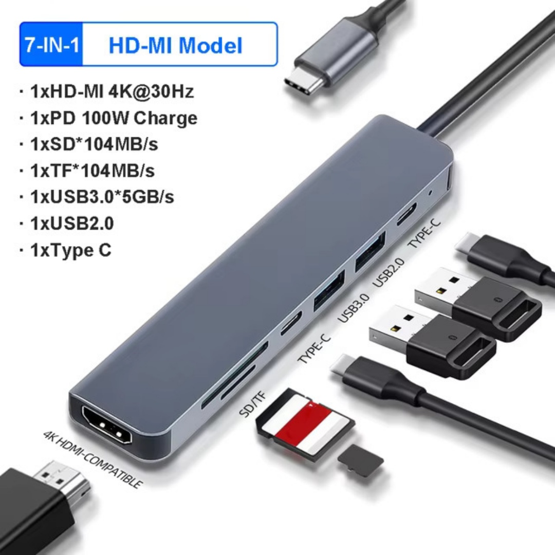 4/7/8/11in1 Docking Hub 4K USB - Usb C Docking Hub บทวิจารณ์และราคา