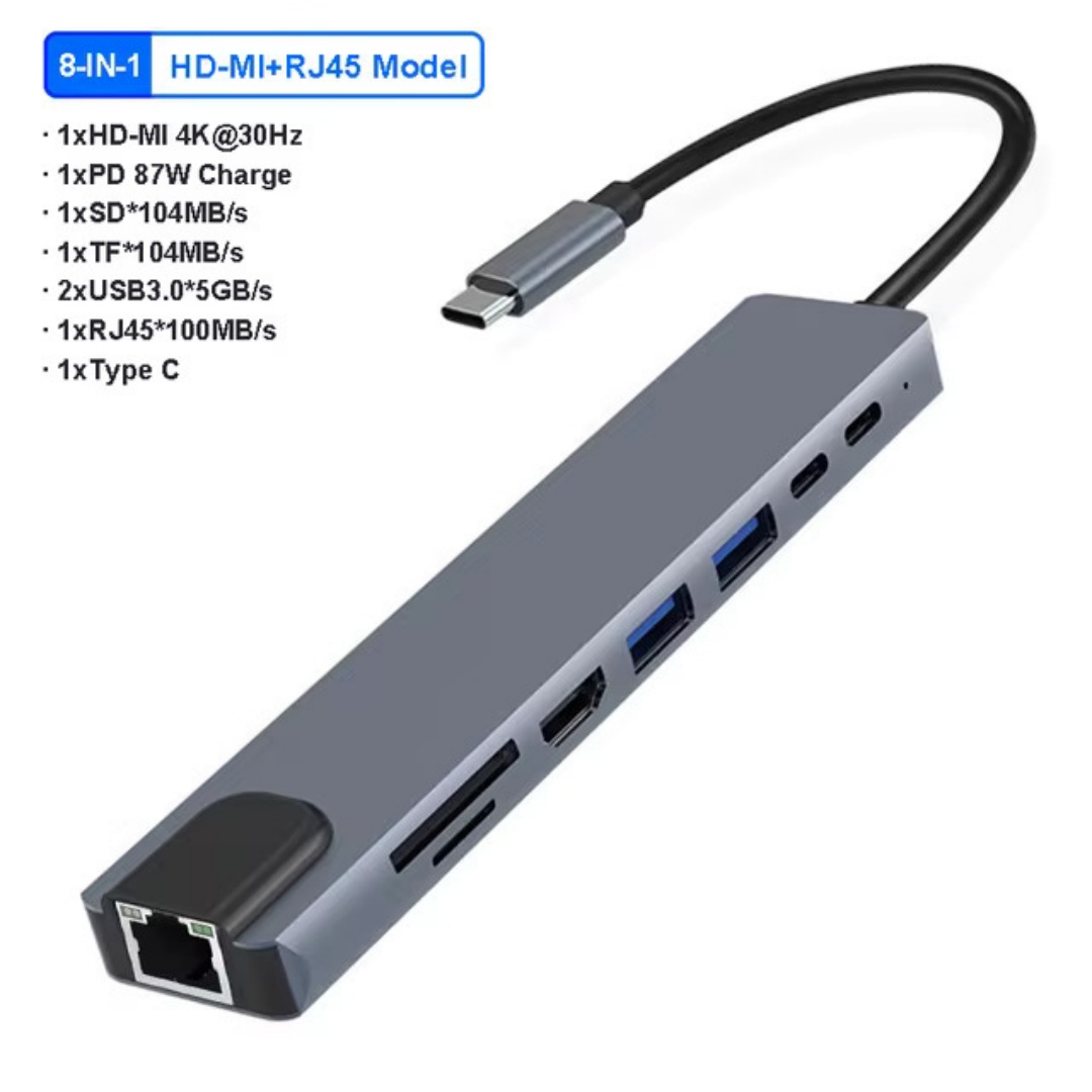 4/7/8/11in1 Docking Hub 4K USB - Usb C Docking Hub บทวิจารณ์และราคา