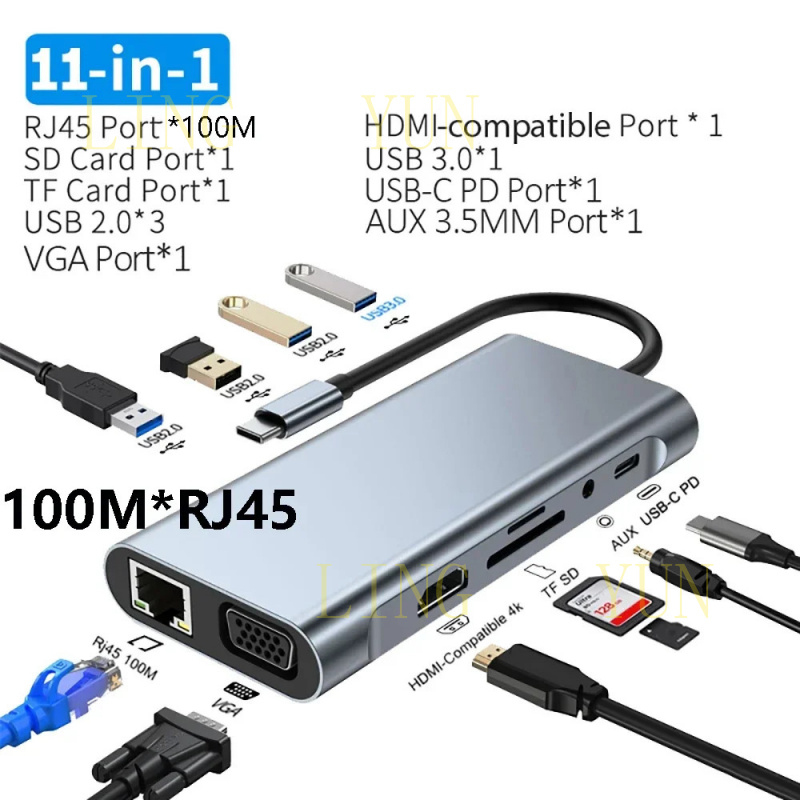 Z 11 พอร์ต USB C HUB แท่นเชื่อ - Usb C Docking Hub บทวิจารณ์และราคา