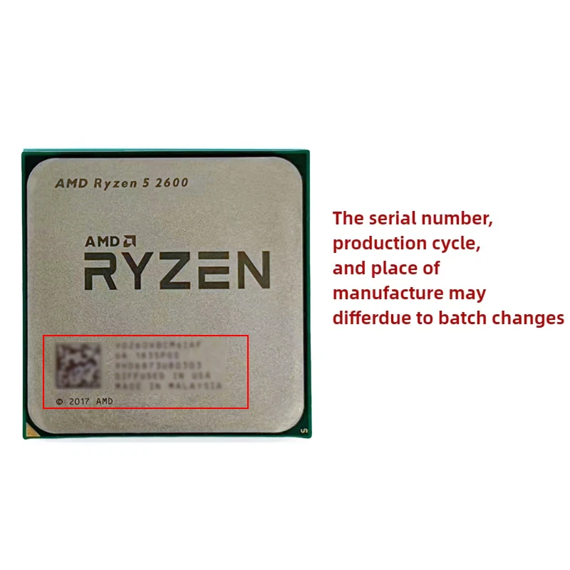 AMD Ryzen 5 2600 Tray CPU 6 คอ - Amd Cpu Ryzen 5 บทวิจารณ์และราคา